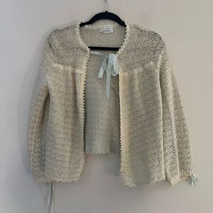 Vintage Lmagnin 100 % wool Elegant Cream Women's Sweater